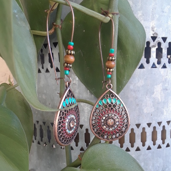 🆕️👌Gorgeous long drop boho earrings - Picture 2 of 4